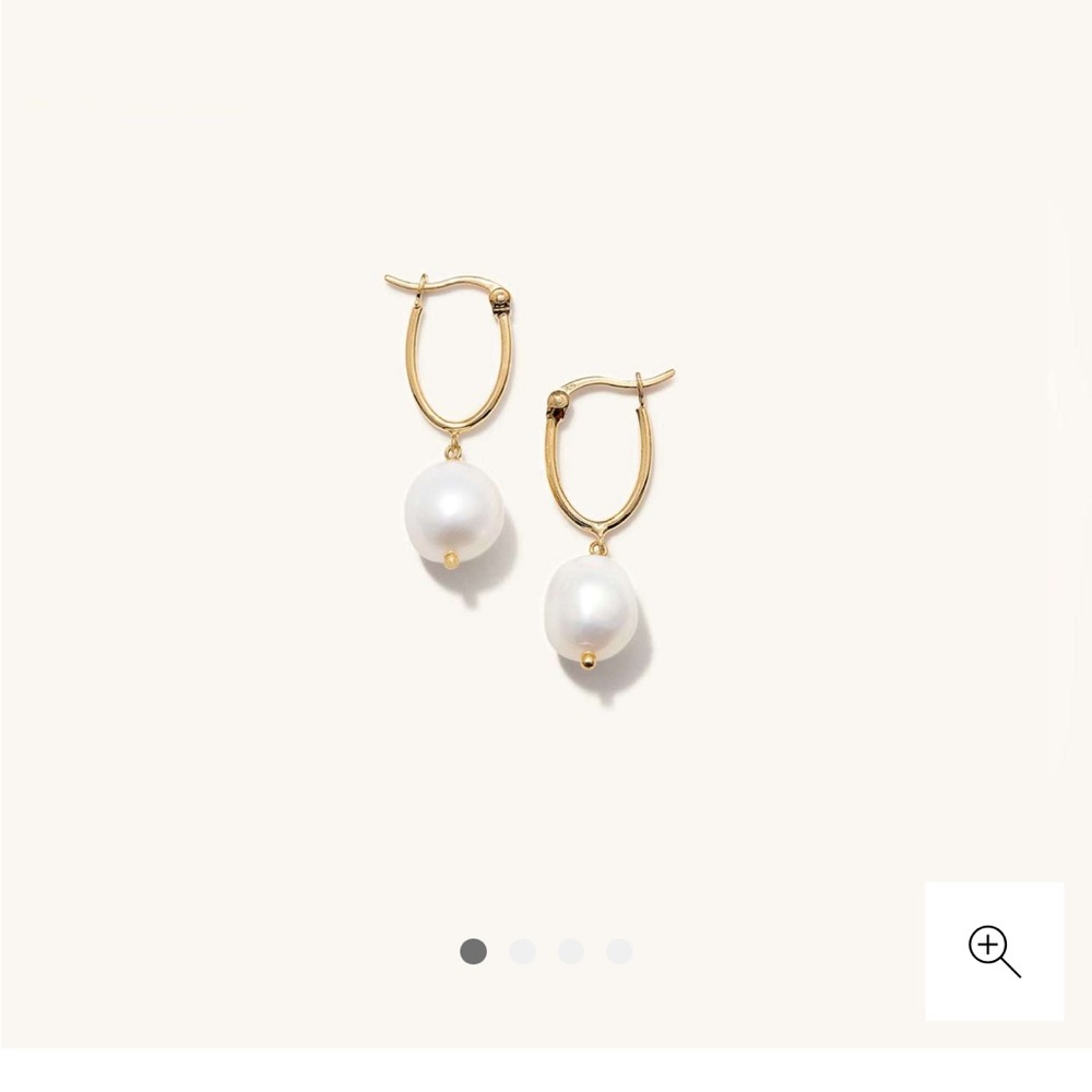 NEW Mejuri organic pearl hoops